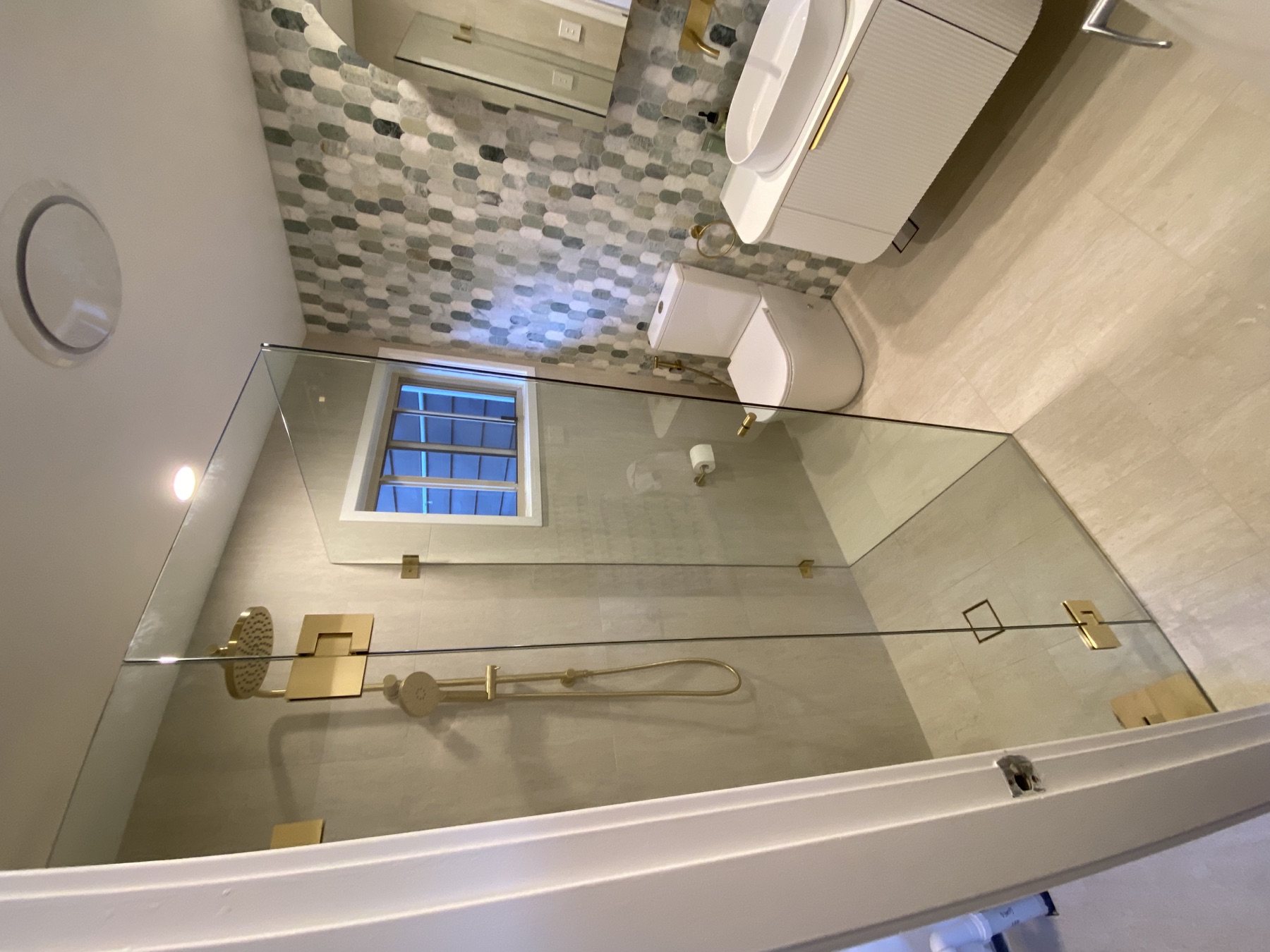 Compact bathroom transformation